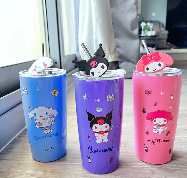 Sanrio cup with straw