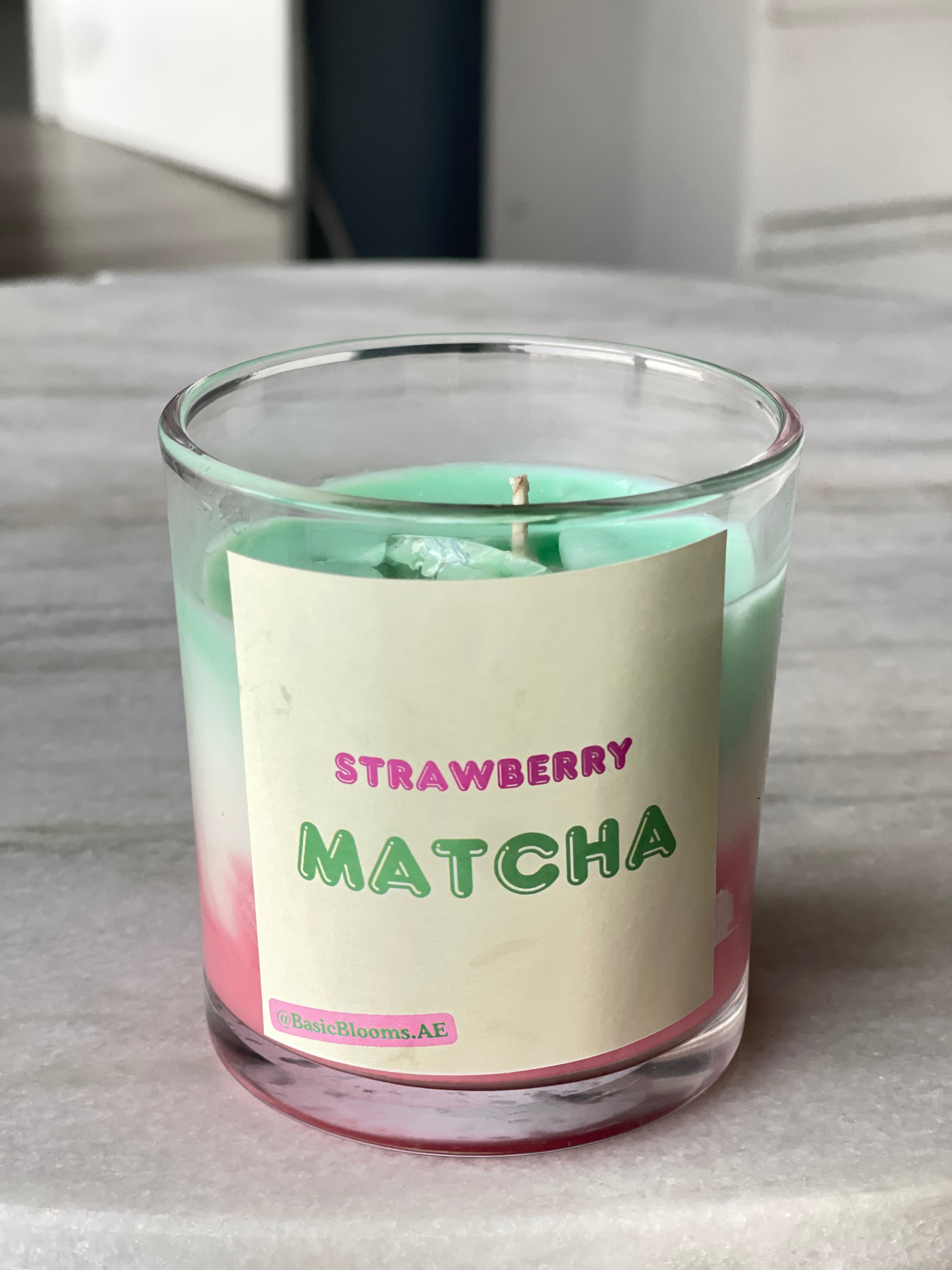 Strawberry Matcha candle🍵