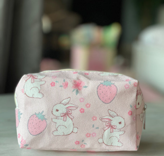 Bunny & strawberry bag(skincare or makeup)