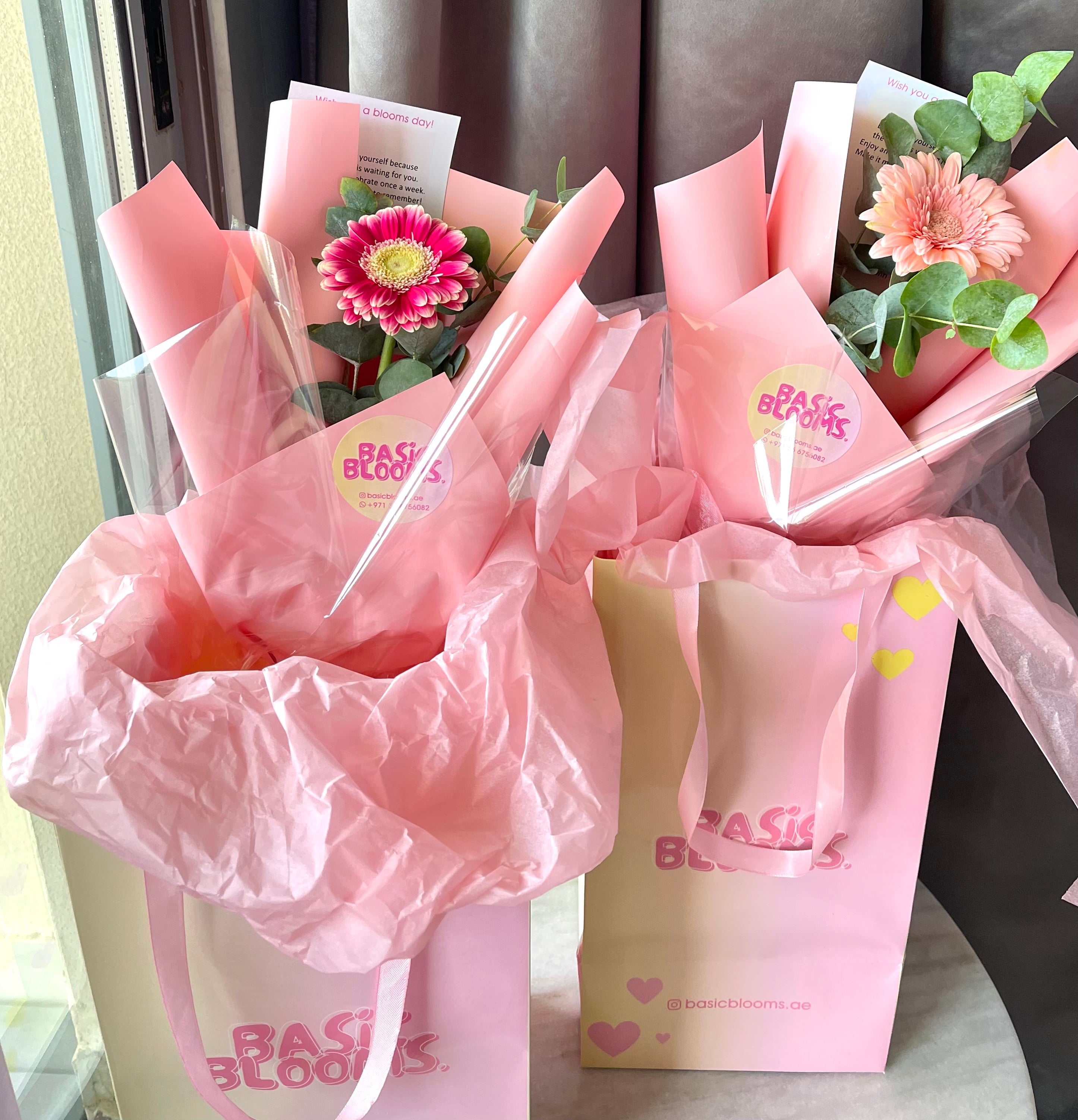 Garbera Mini bouquet with special wrapping 💗