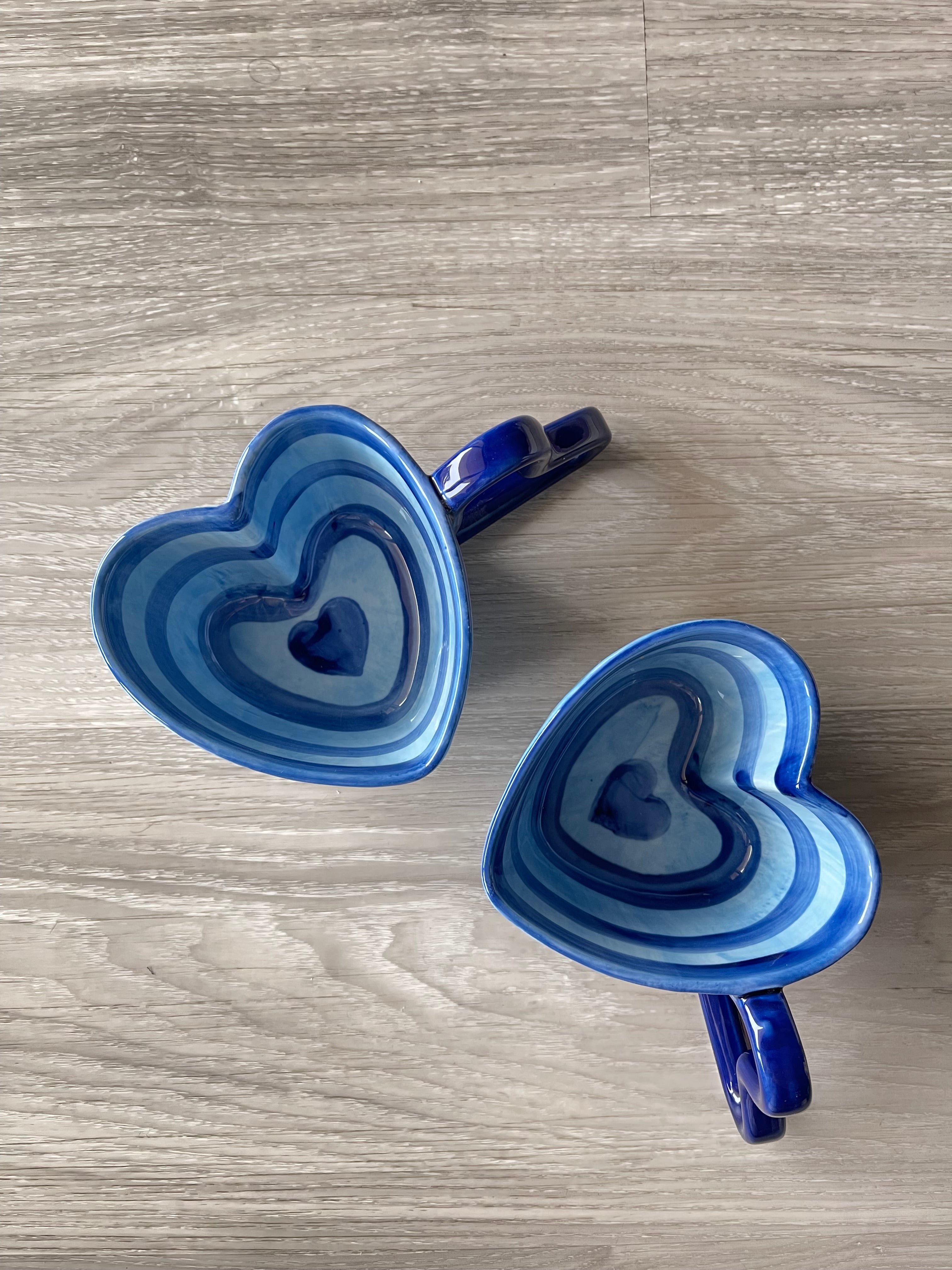 Blue heart cup