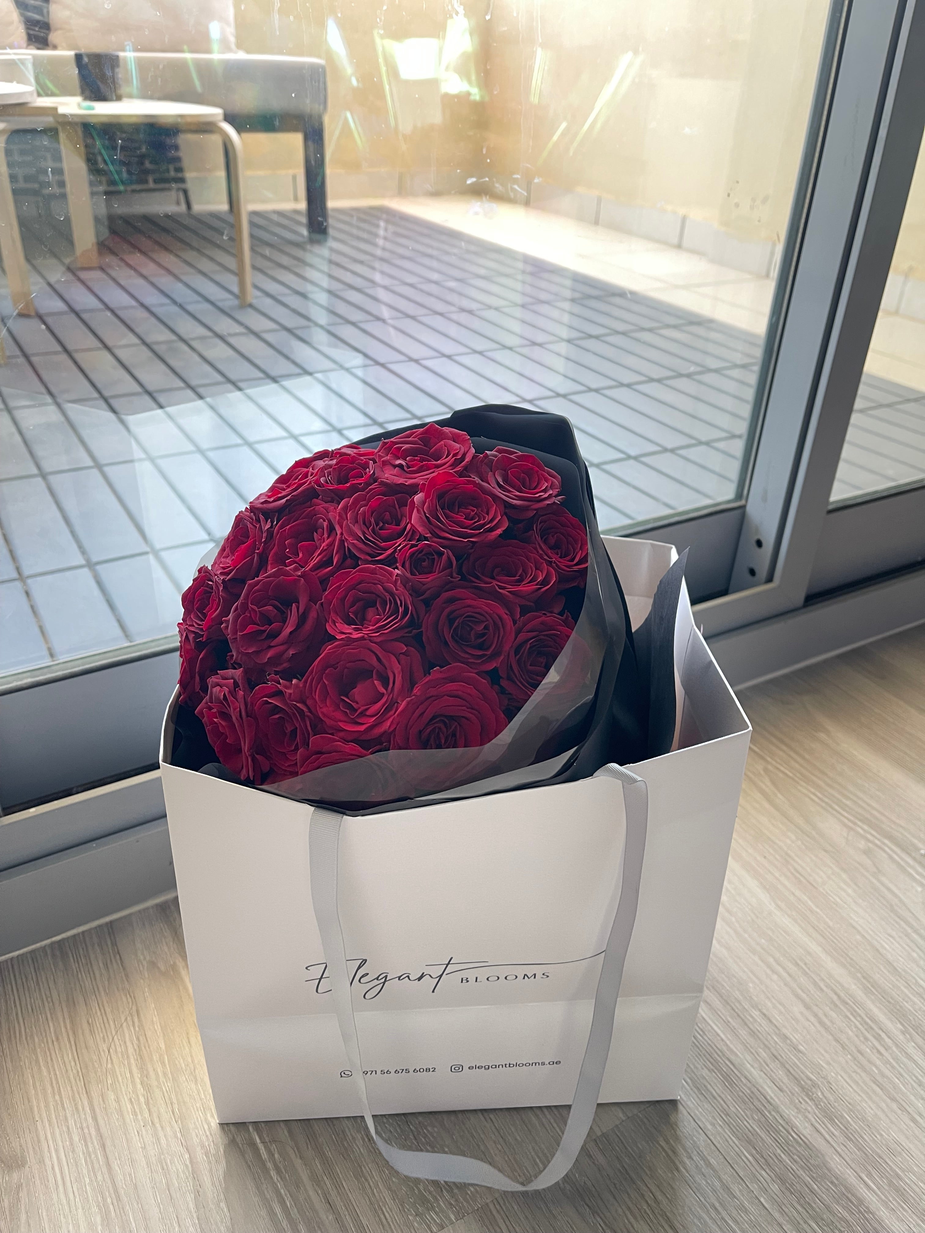 Red baby roses bouquet