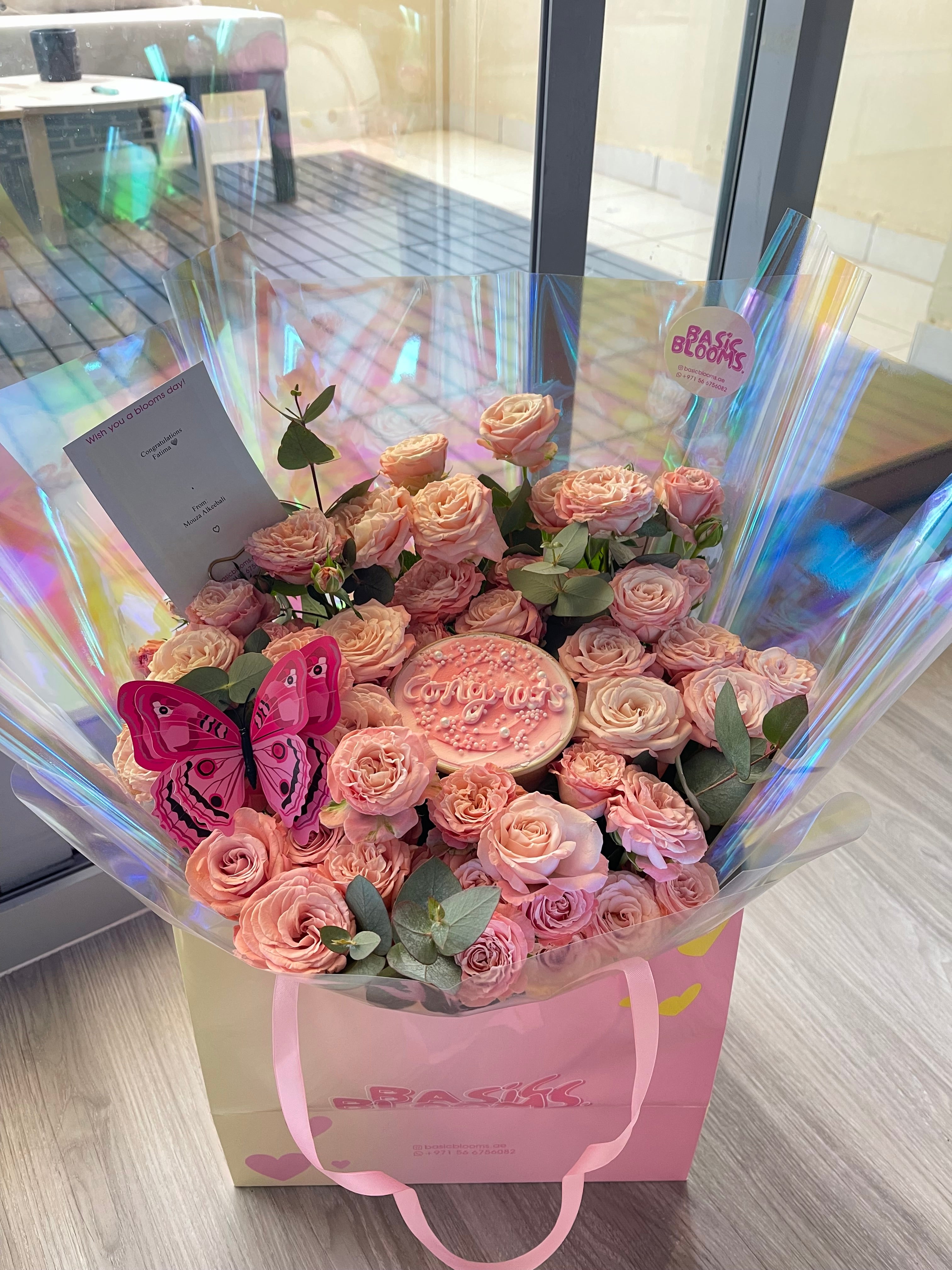 Light pink flowers bouquet