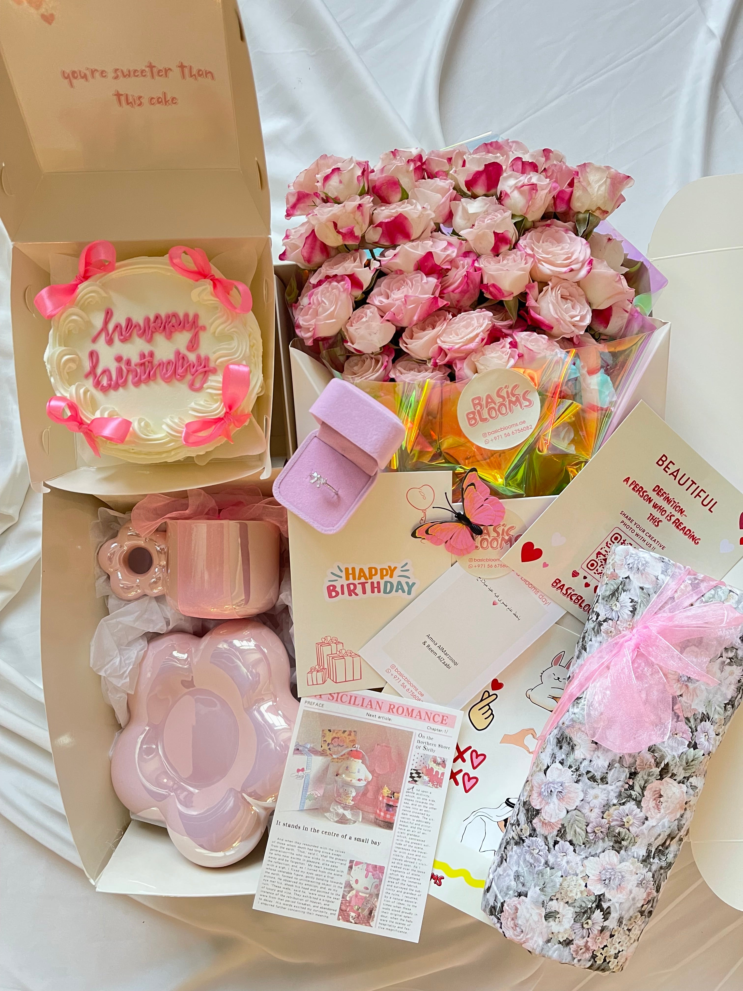 Elegant whiteXpink box💗🤍