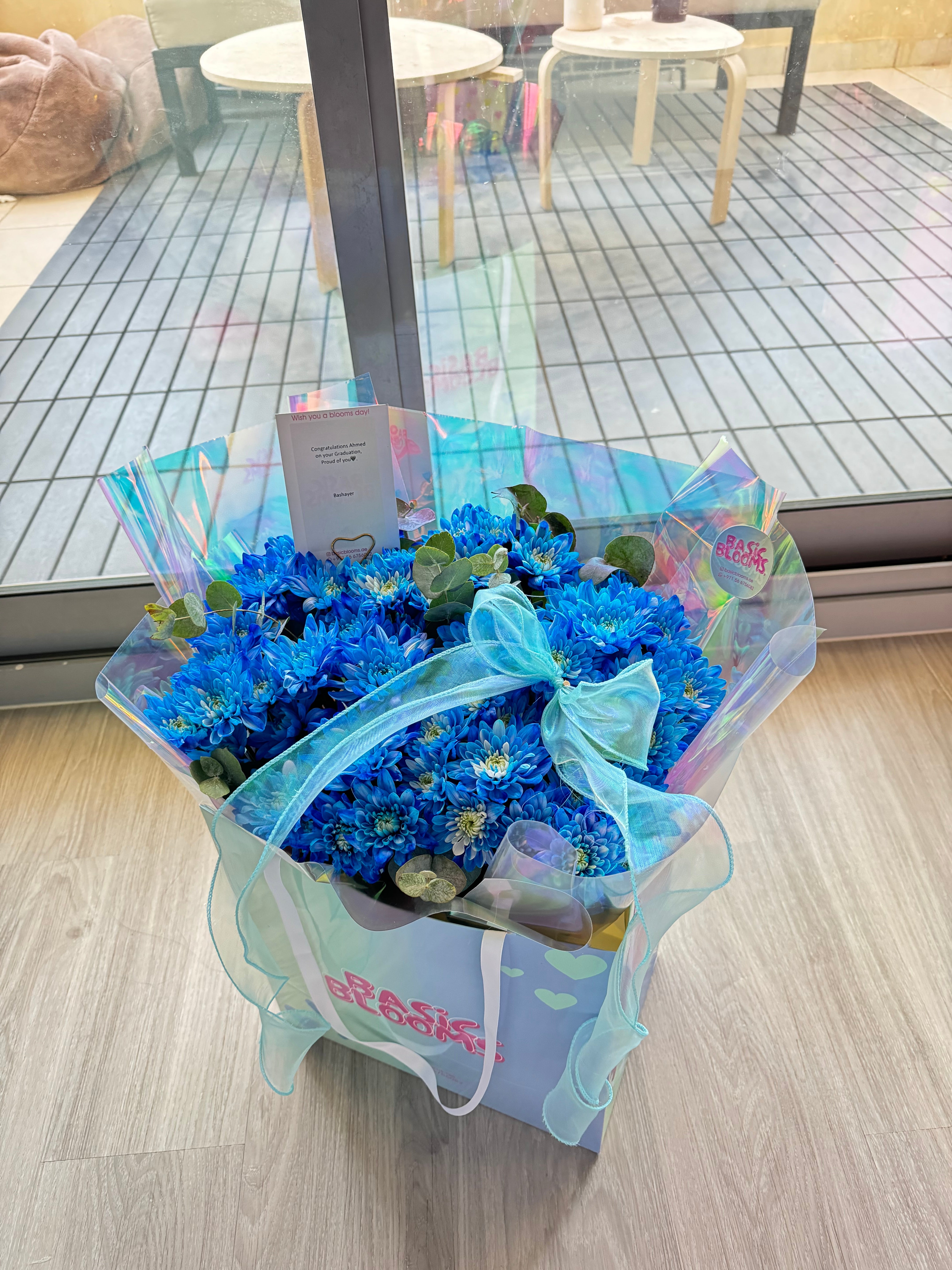 Blue flowers bouquet