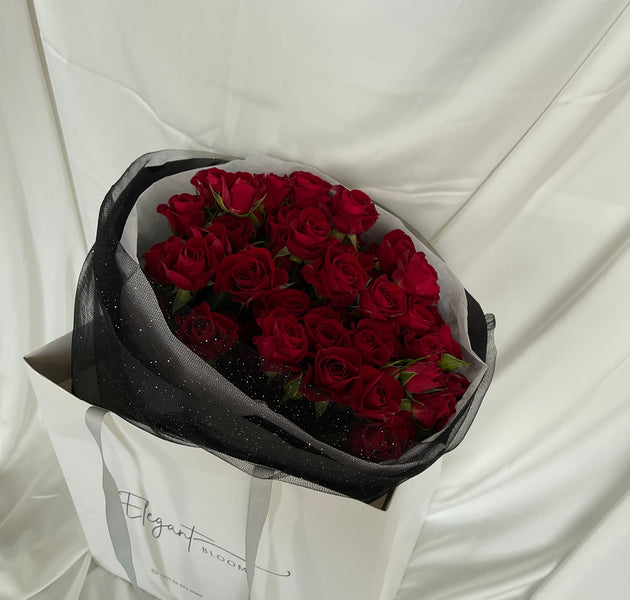 Red flowers bouquet