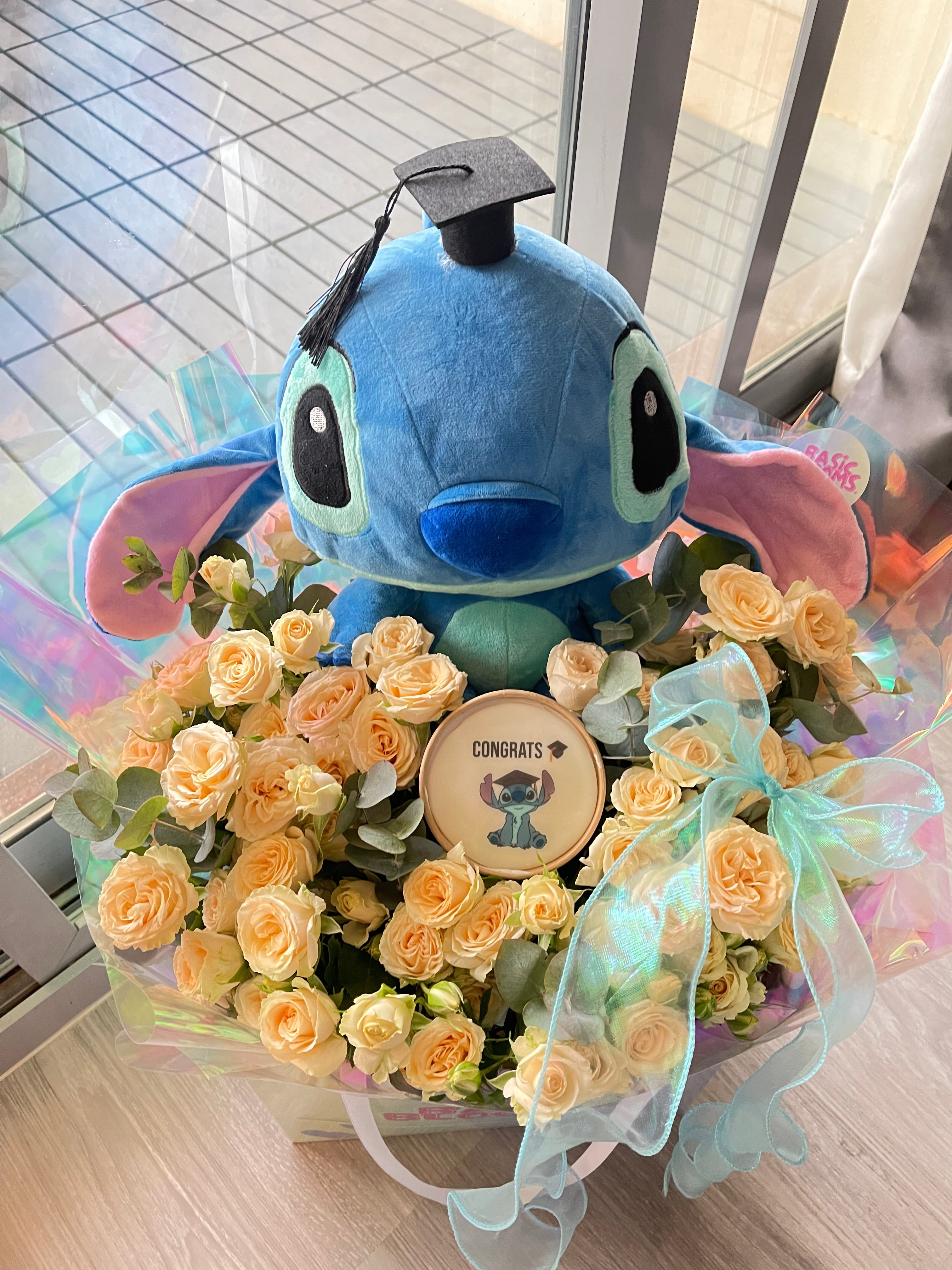 Stitch Bouquet with cake💙🎓