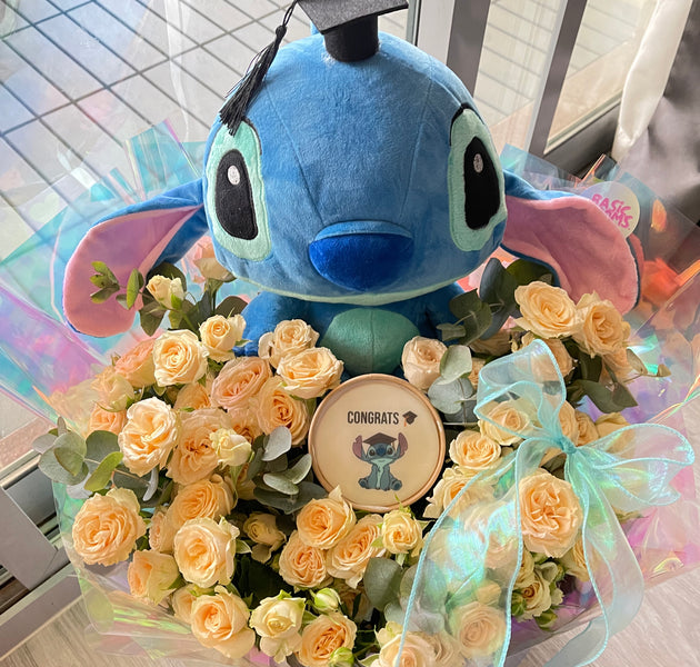 Stitch Bouquet with cake💙🎓