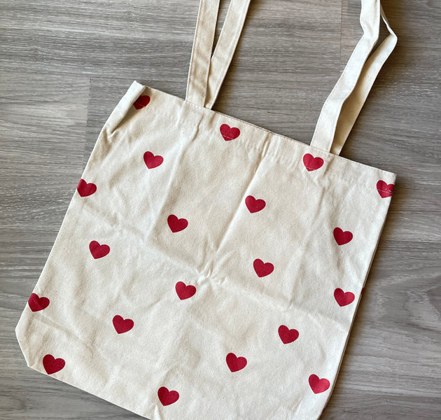 Red hearts tote bag❤️