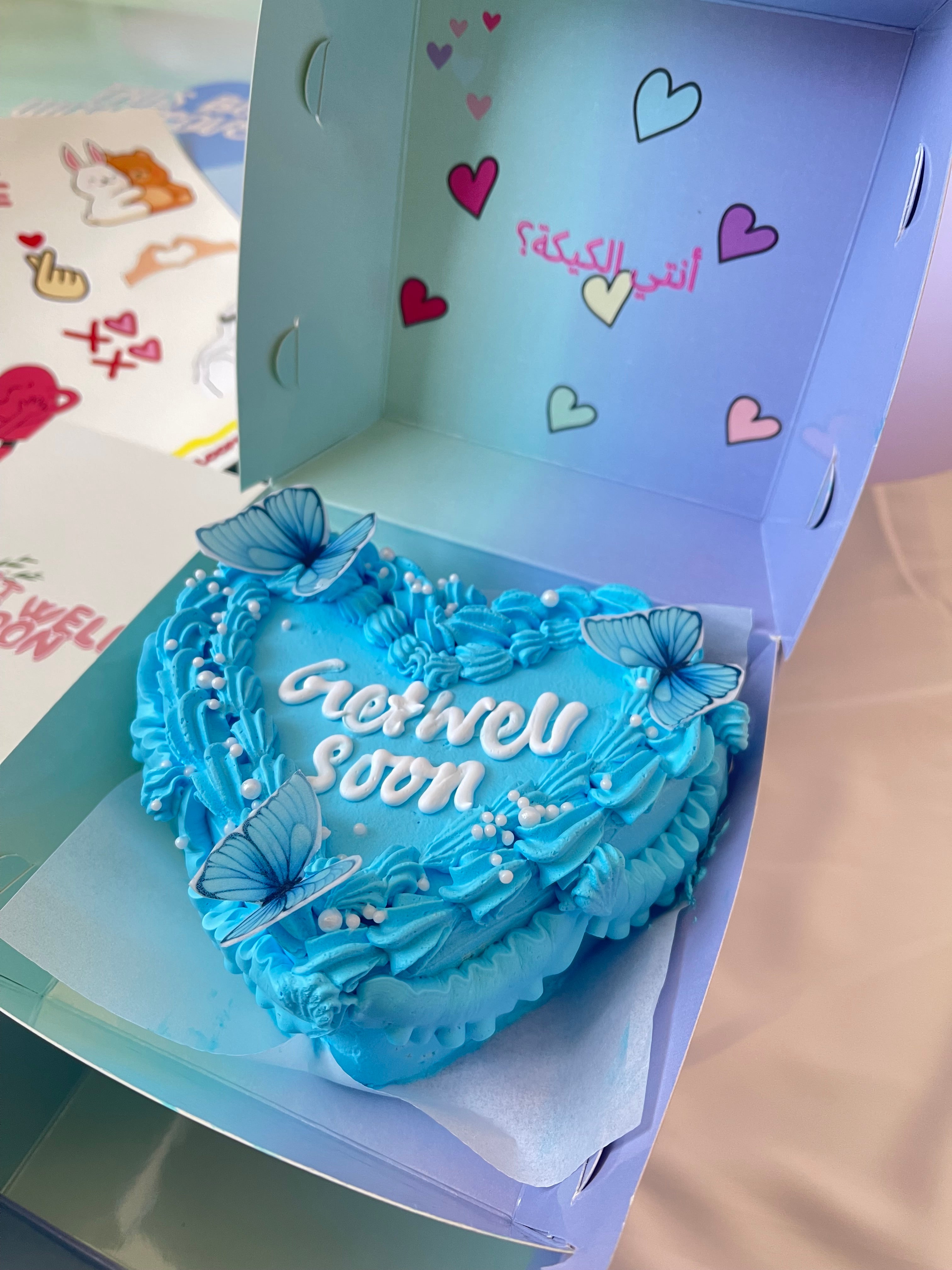 Blue Heart Cake