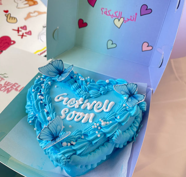 Blue Heart Cake