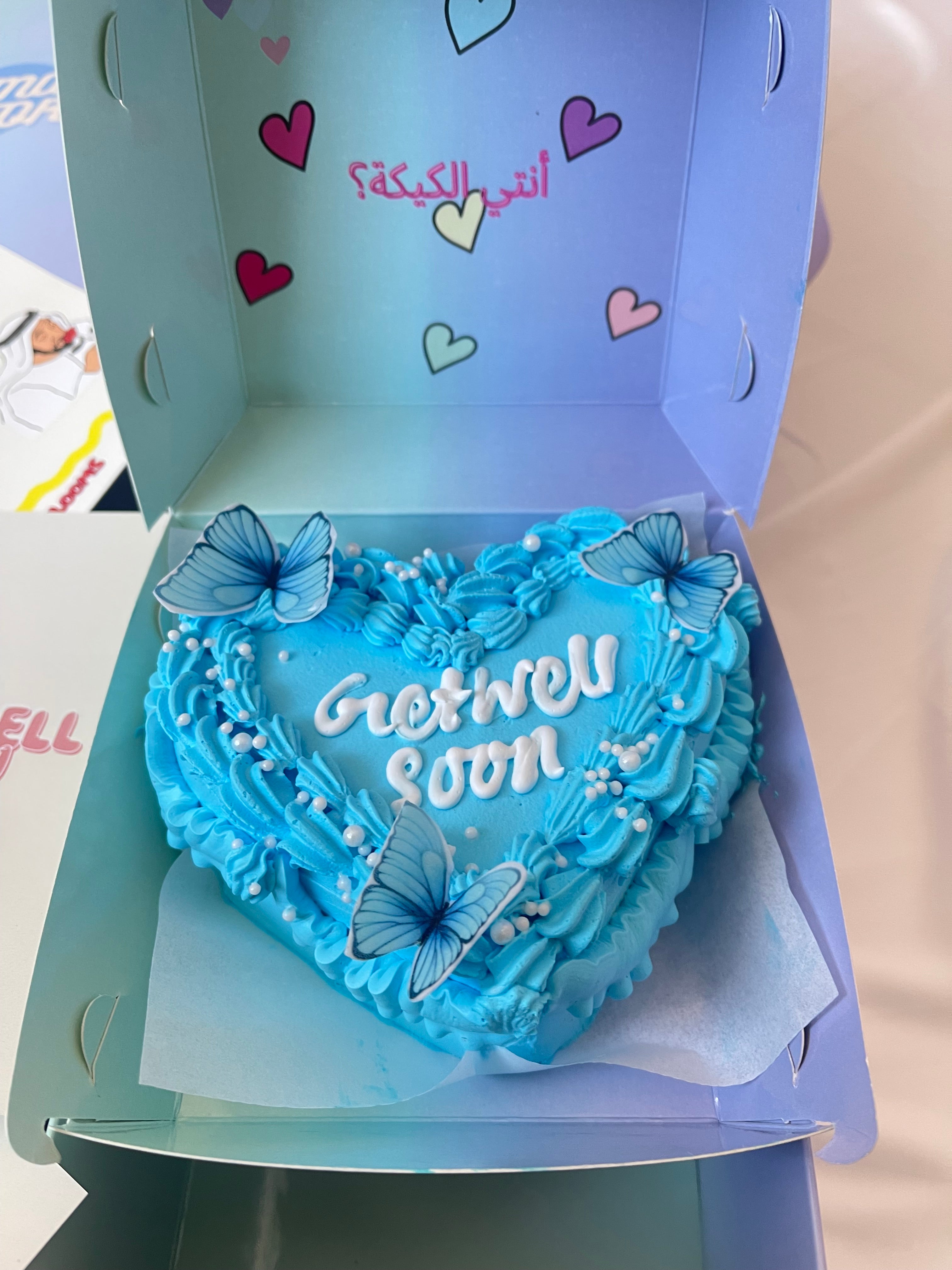 Blue Heart Cake