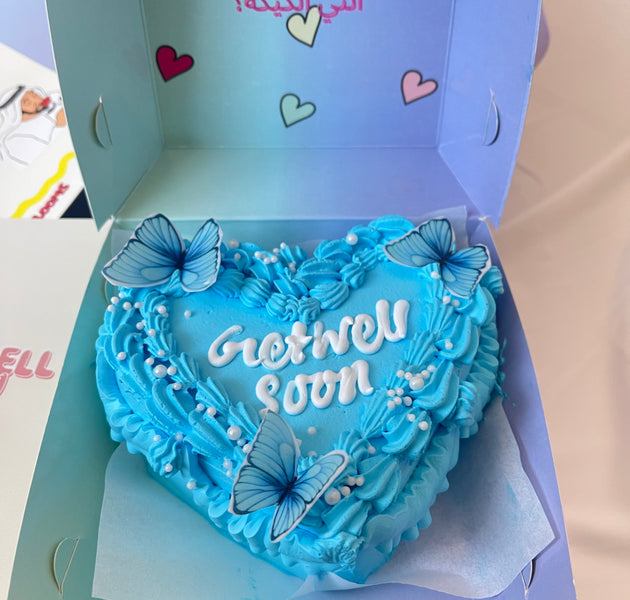 Blue Heart Cake