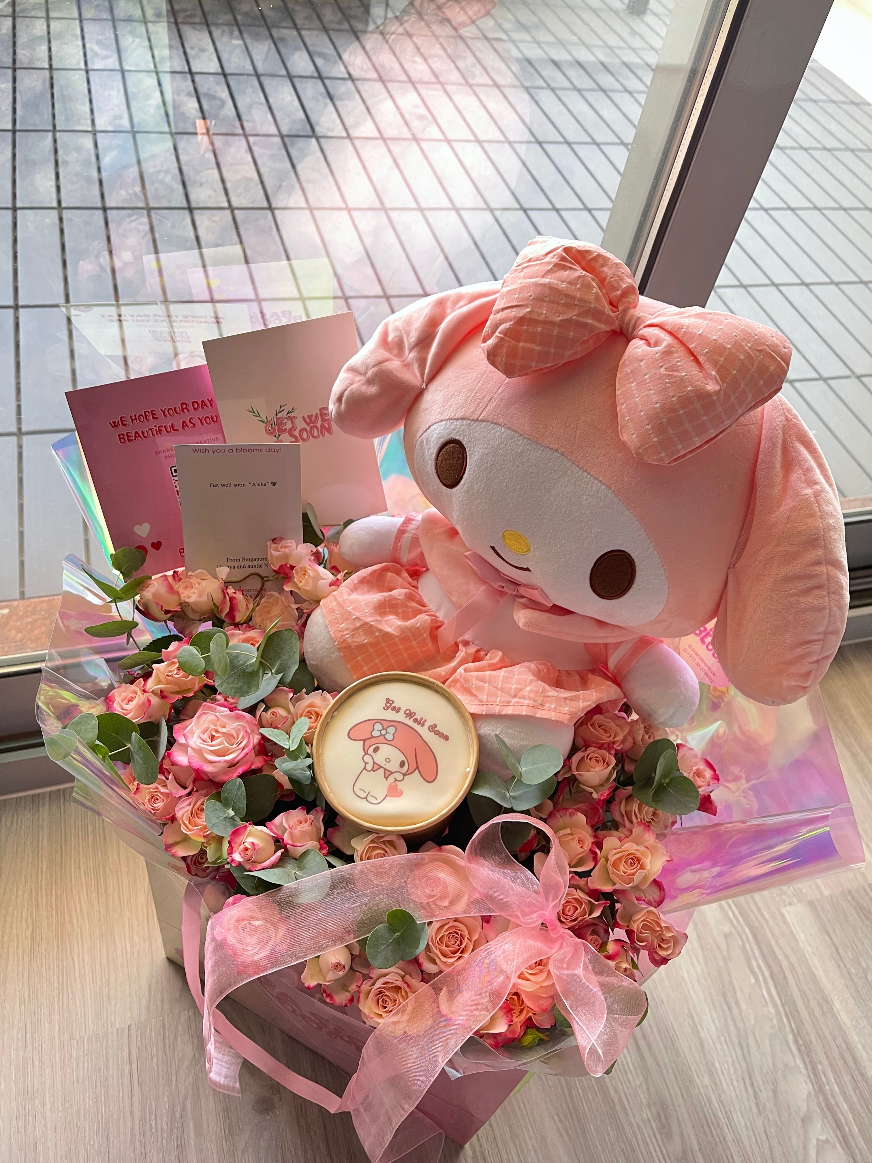 My melody bouquet with cake💗