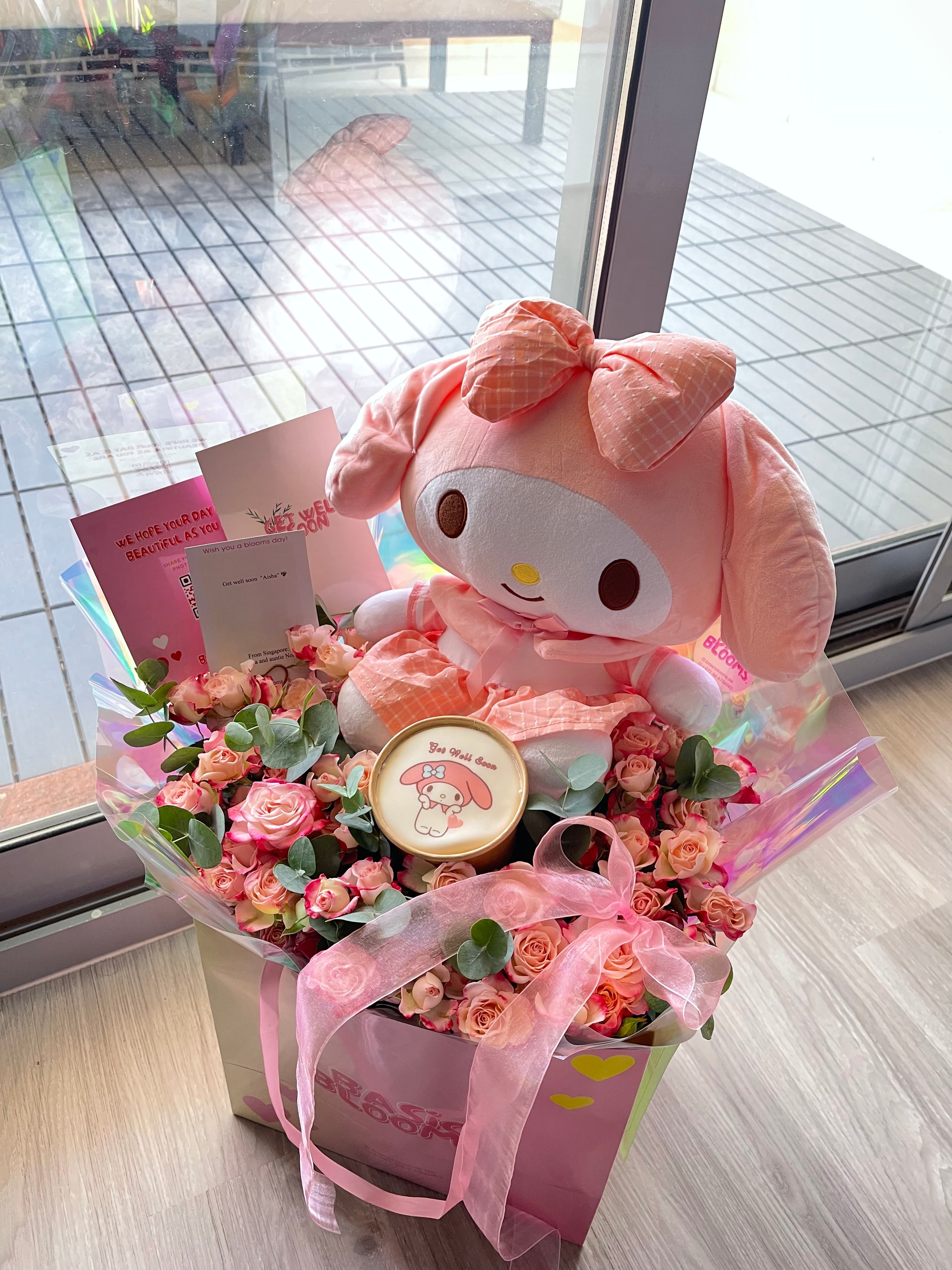 My melody bouquet with cake💗