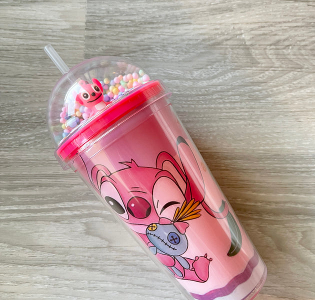 Angel lilo cup with straw💕