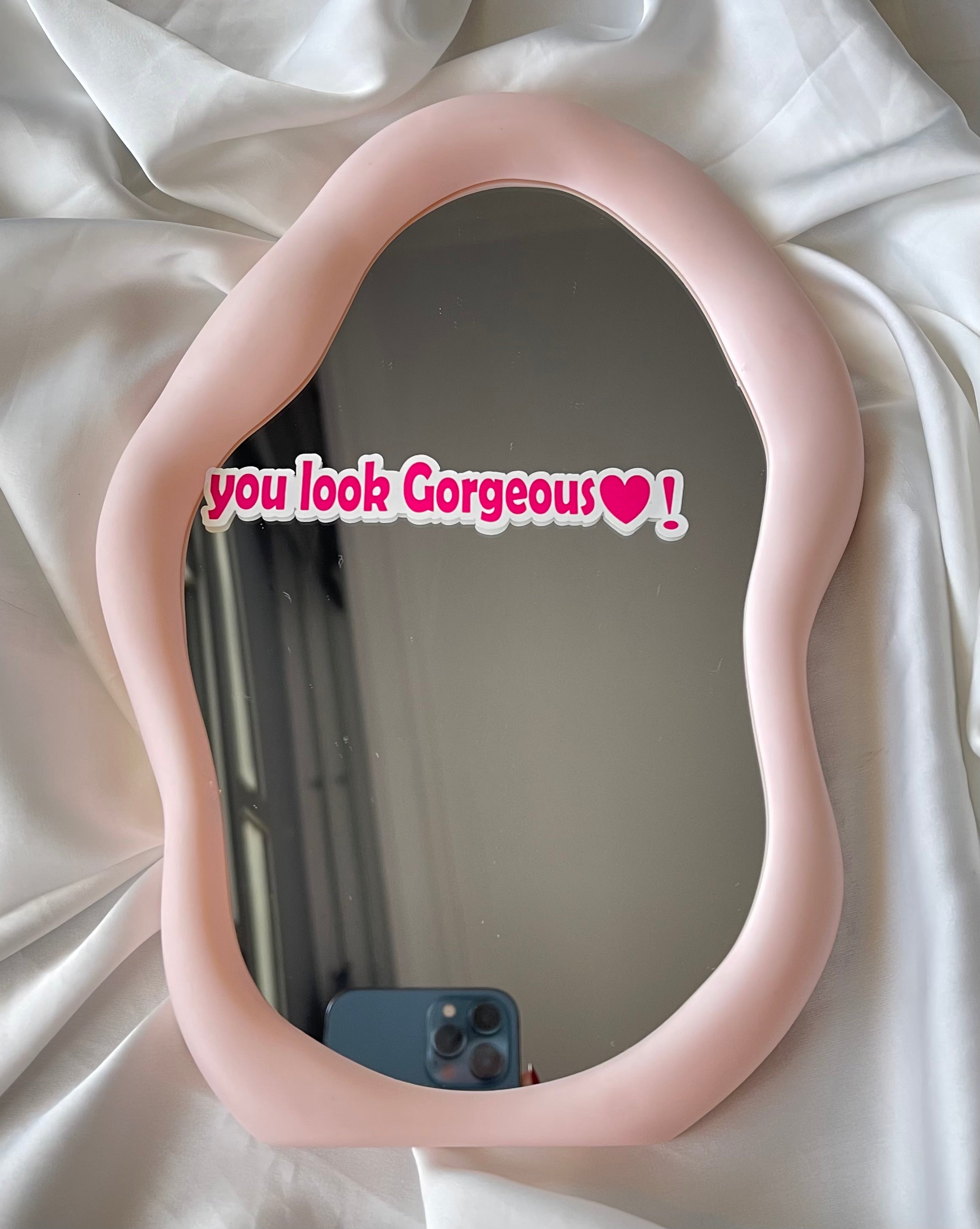 Mirror with sticker💙💗