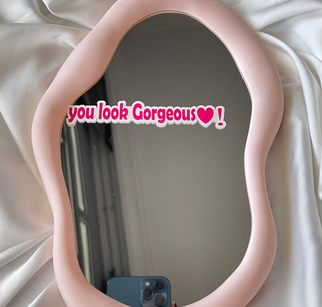 Mirror with sticker💙💗