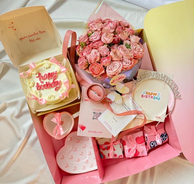 Pink birthday box