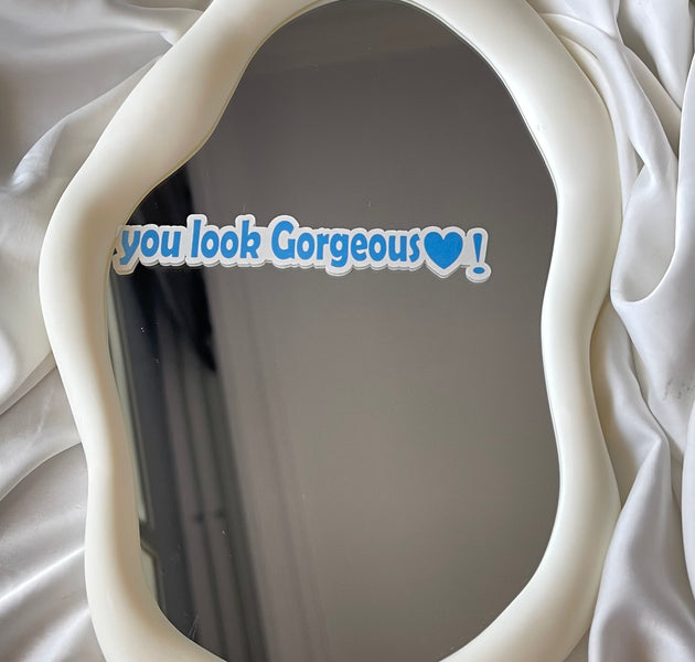 Mirror with sticker💙💗