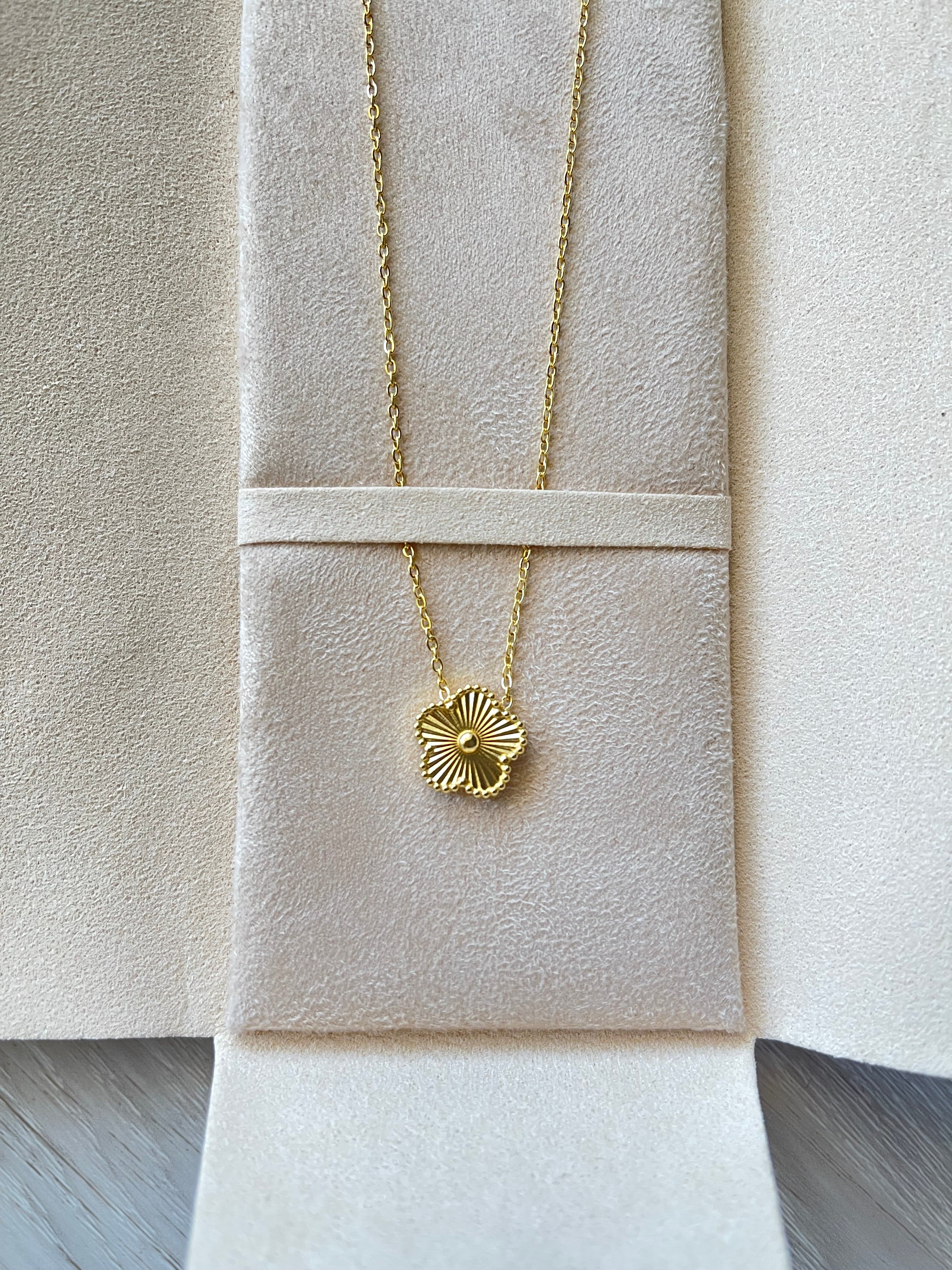 Gold flower necklace