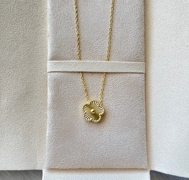 Gold flower necklace